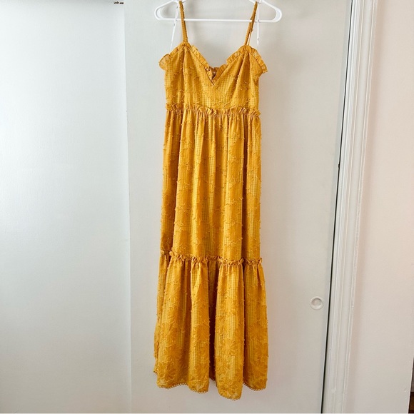 Lulus Tiered Floral Maxi Dress Yellow - Picture 2 of 12